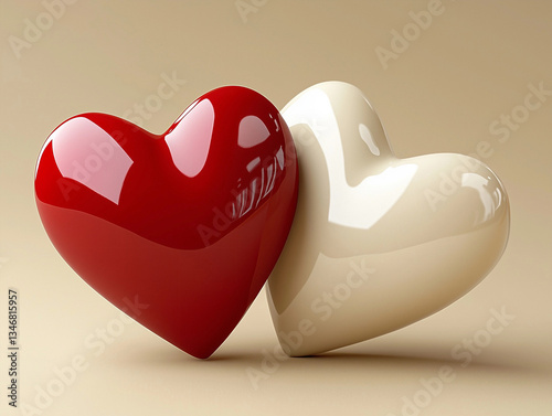 Elegant heart graphics for a classic Valentine’s Day or Women’s Day greeting.