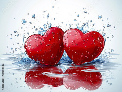 Heart-shaped picture for a lovely postcard, poster, banner, or web design. Perfect for Valentine’s Day and Women’s Day greetings.