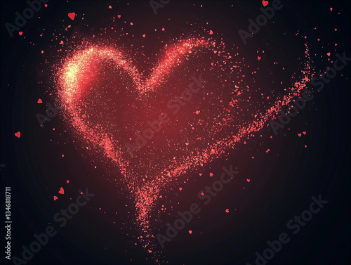 Romantic heart-themed image for a greeting card, poster, or web design element. Celebrating Valentine’s Day and Women’s Day.