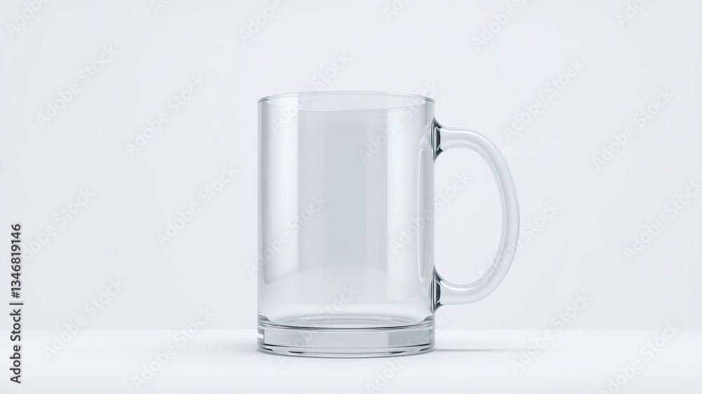 Glass Mug Mockup on Refrigerator Magnet with Design Space Glass Mug Mockup on Refrigerator Magnet with Design Space