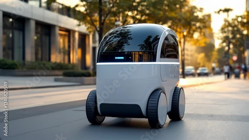 Autonomous Delivery Robot on City Sidewalk