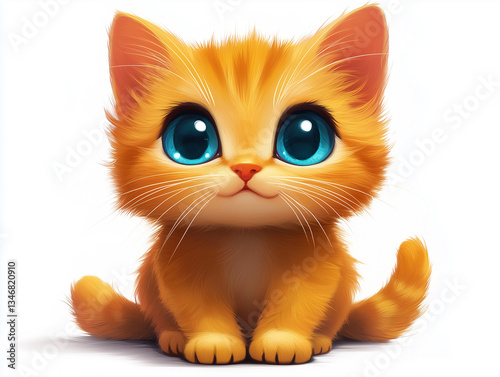 Feline sketch. Illustration of a lovable pet.