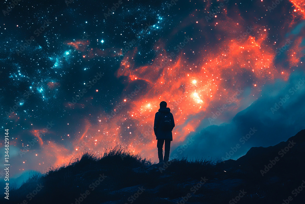 Fototapeta premium Stargazing in the Cosmic Wilderness