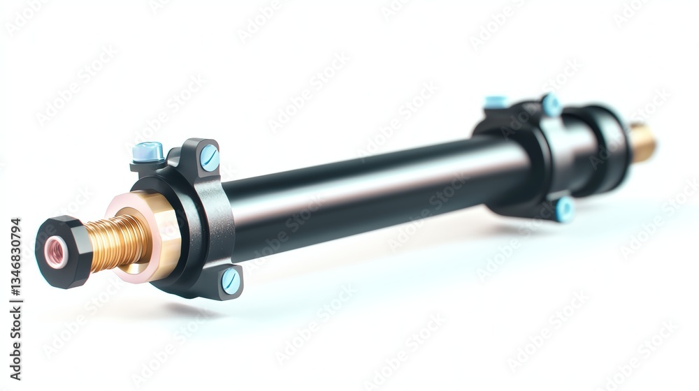 High-quality image of an industrial component, featuring a sleek design on a white isolated background. High-quality image of an industrial component, featuring a sleek design on a white isolated background.