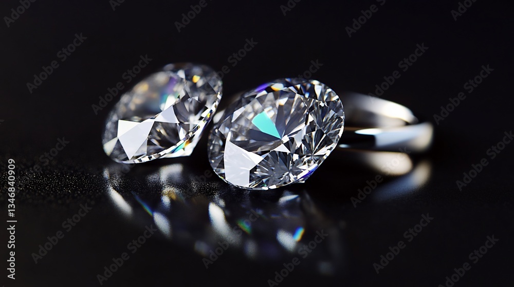 Sparkling Diamonds: A Luxurious Close-Up Sparkling Diamonds: A Luxurious Close-Up