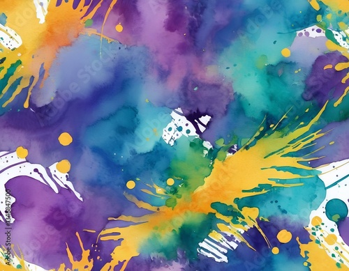 Abstract Splash of Colors with Bold and Expressive Artwork
