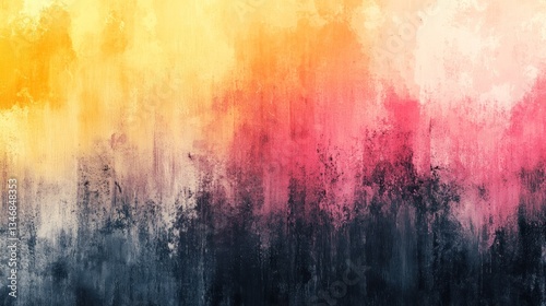 Abstract gradient background with black and white, pastel pink, yellow, and orange, featuring a grainy texture, ideal for modern and elegant designs.