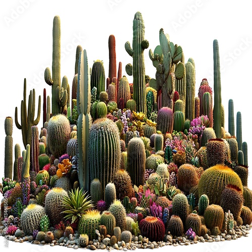 Colorful Cactus Garden Oasis.