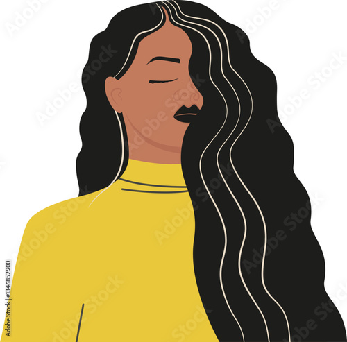 Woman aging process concept illustration. Natural aging, diversity vector illustration. Simple cartoon style