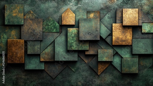 Abstract geometric metal texture background