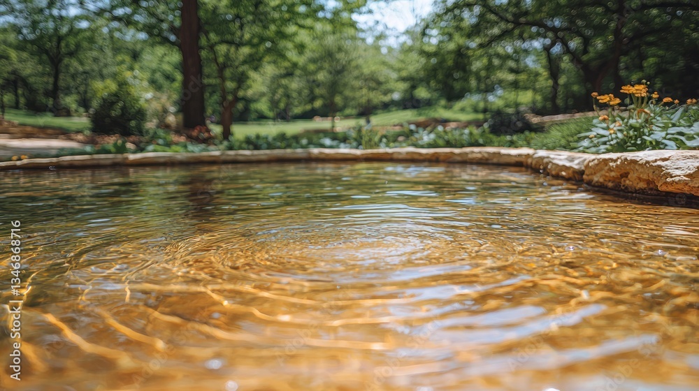 Fototapeta premium Calm water feature in a park