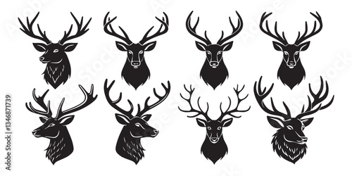 Deer Head Silhouette Collections