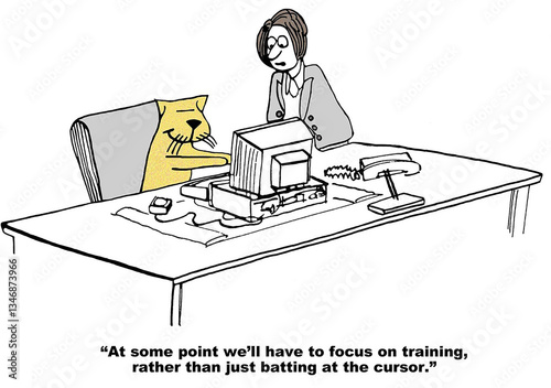 Cat batting cursor training