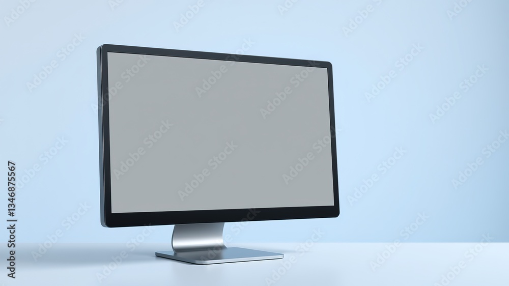 Modern Computer Monitor Mockup - Blank Screen for Design Presentation Modern Computer Monitor Mockup - Blank Screen for Design Presentation