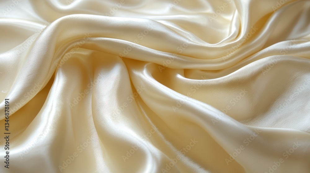 Creamy silk drapes in folds Creamy silk drapes in folds