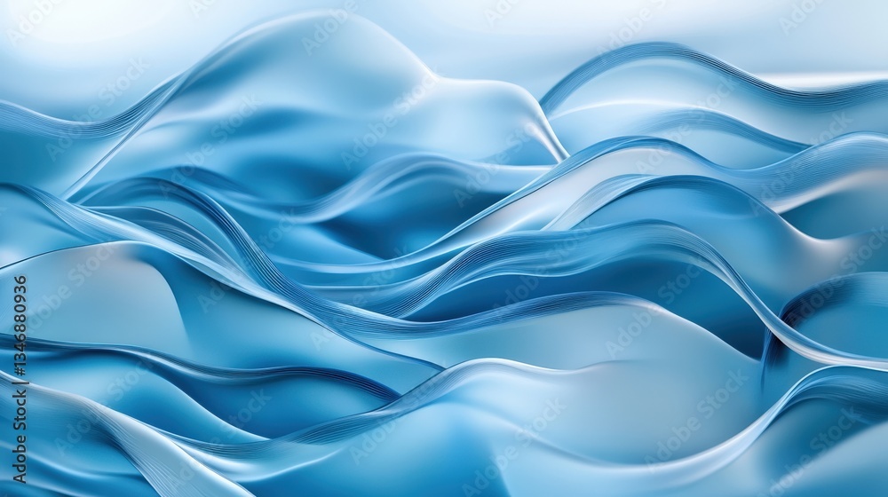 Fototapeta premium Fluid motion of ocean waves seaside abstract art serene atmosphere aerial view tranquility