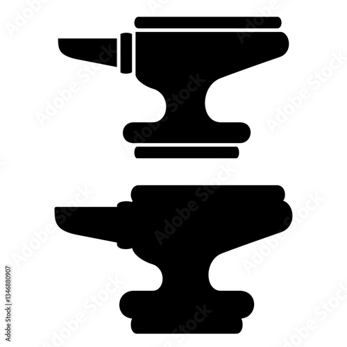 anvil icon, simple flat style, illustration, logo sign symbol pictogram template, for ui or ux isolated on white for mobile app, editable