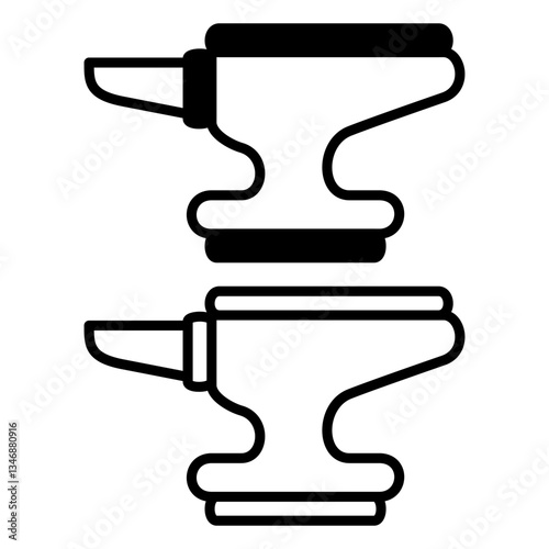 anvil icon, simple flat style, illustration, logo sign symbol pictogram template, for ui or ux isolated on white for mobile app, editable