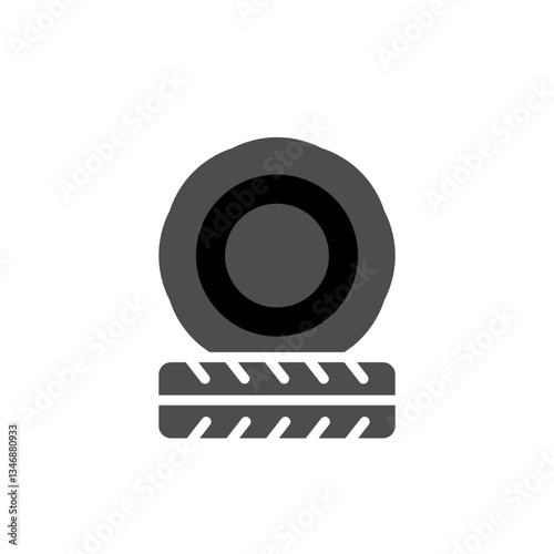 tire icon, simple flat style, illustration, logo sign symbol pictogram template, for ui or ux isolated on white for mobile app, editable