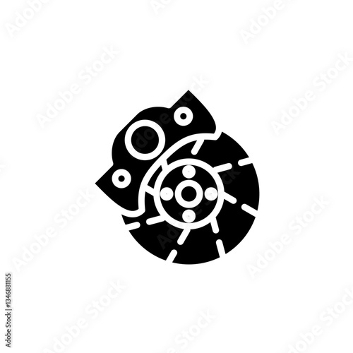 Quadro su tela car braking disc icon, simple flat style, illustration, logo sign symbol pictogr