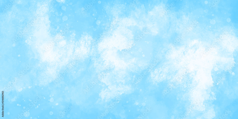 Abstract blue sky with cloud and bokeh. hand painted soft sky-blue watercolor sky and clouds. light sky-blue shades watercolor background. horizon spring morning sky with clouds background. Abstract blue sky with cloud and bokeh. hand painted soft sky-blue watercolor sky and clouds. light sky-blue shades watercolor background. horizon spring morning sky with clouds background.