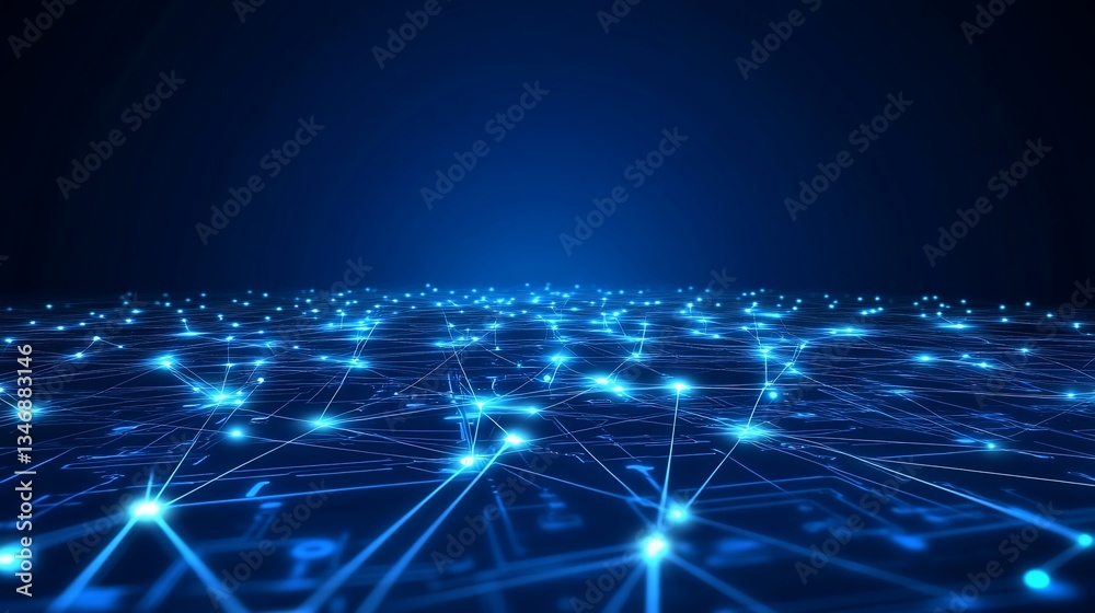 Fototapeta premium Global network digital data flow, futuristic background, technology concept
