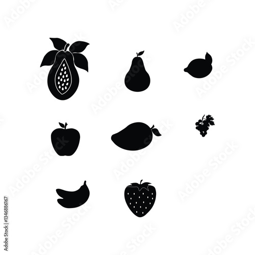 fruits silhouette