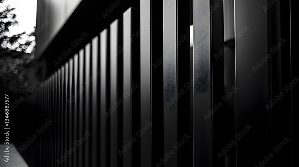 Close-Up of Modern Automatic Sliding Gates with Sleek Design for Secure Property Entrance Close-Up of Modern Automatic Sliding Gates with Sleek Design for Secure Property Entrance