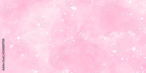 Abstract beautiful decorative and lovely soft pink grunge paint watercolor with bokeh background. watercolor smoke background texture. fantasy smooth light pink watercolor paper texture background.