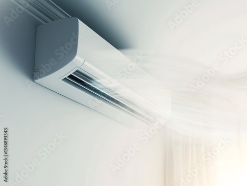 Ductless minisplit air conditioning system installation modern home technology indoor environment close-up view efficient cooling solutions