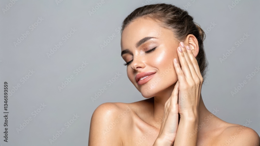 Beauty in Minimalism: A Captivating Portrait of a Young Woman Exuding Grace and Confidence Beauty in Minimalism: A Captivating Portrait of a Young Woman Exuding Grace and Confidence