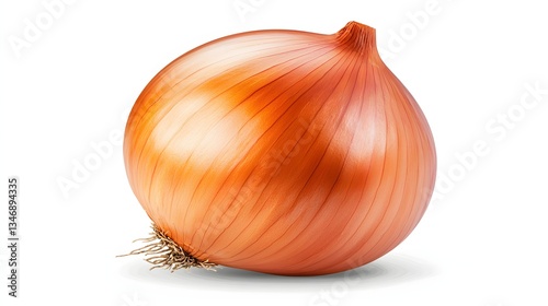 Wallpaper Mural Fresh Brown Onion with Smooth Skin and Natural Texture Isolated on White Background Torontodigital.ca
