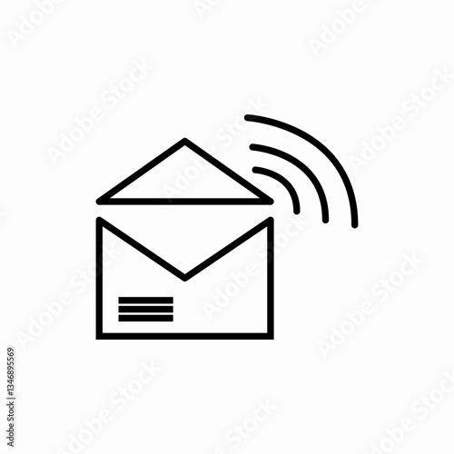 Email inbox download icon vector sign