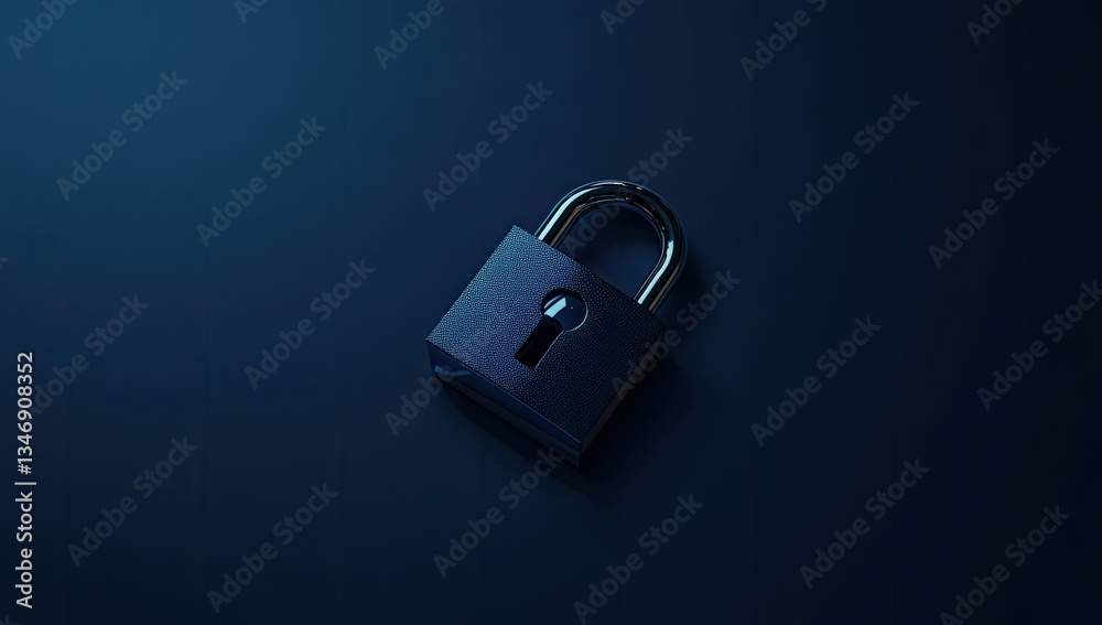 Dark lock on dark background Dark lock on dark background