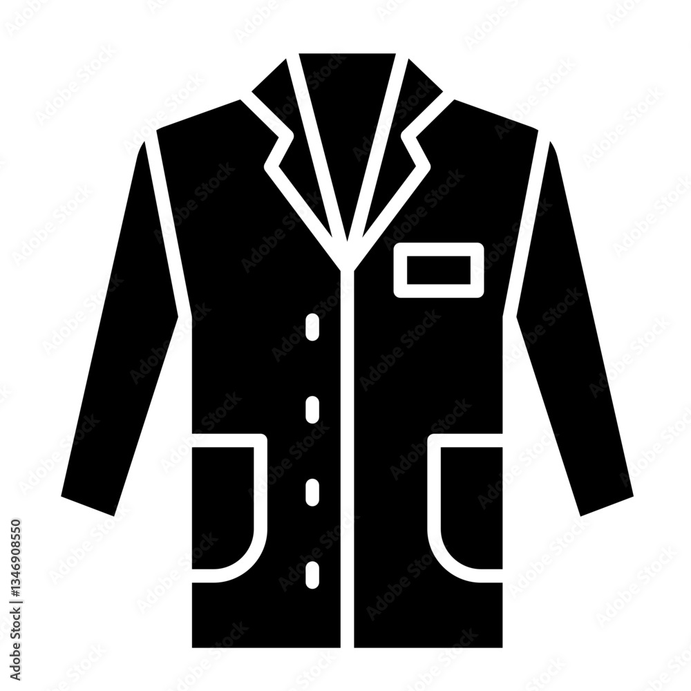 Naklejka premium Lab Coat Icon Element For Design 