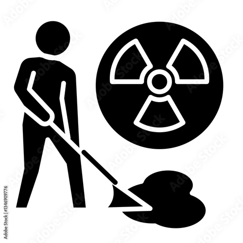 Chemical Spill Cleanup  Icon Element For Design	