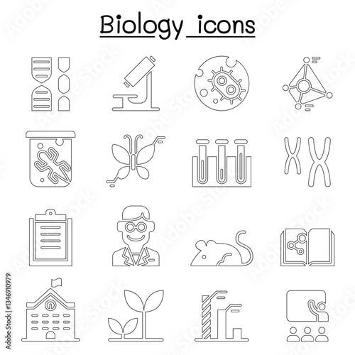 Biology icon set