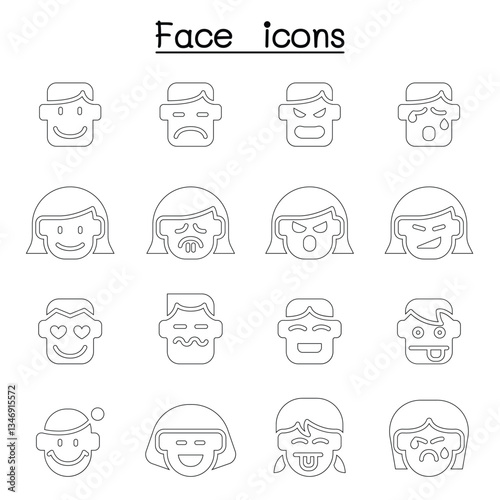 Human Face icon set