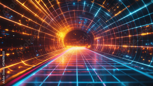 Abstract Neon Tunnel