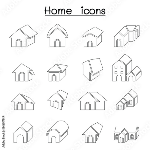 Home, House, Residential ,Apartment icon set