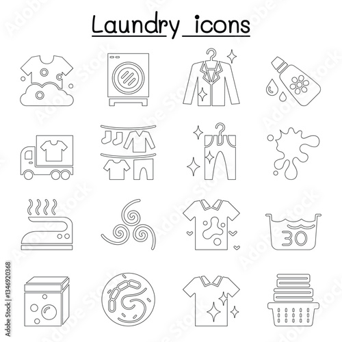 Laundry icon set vector illustration graphic design
