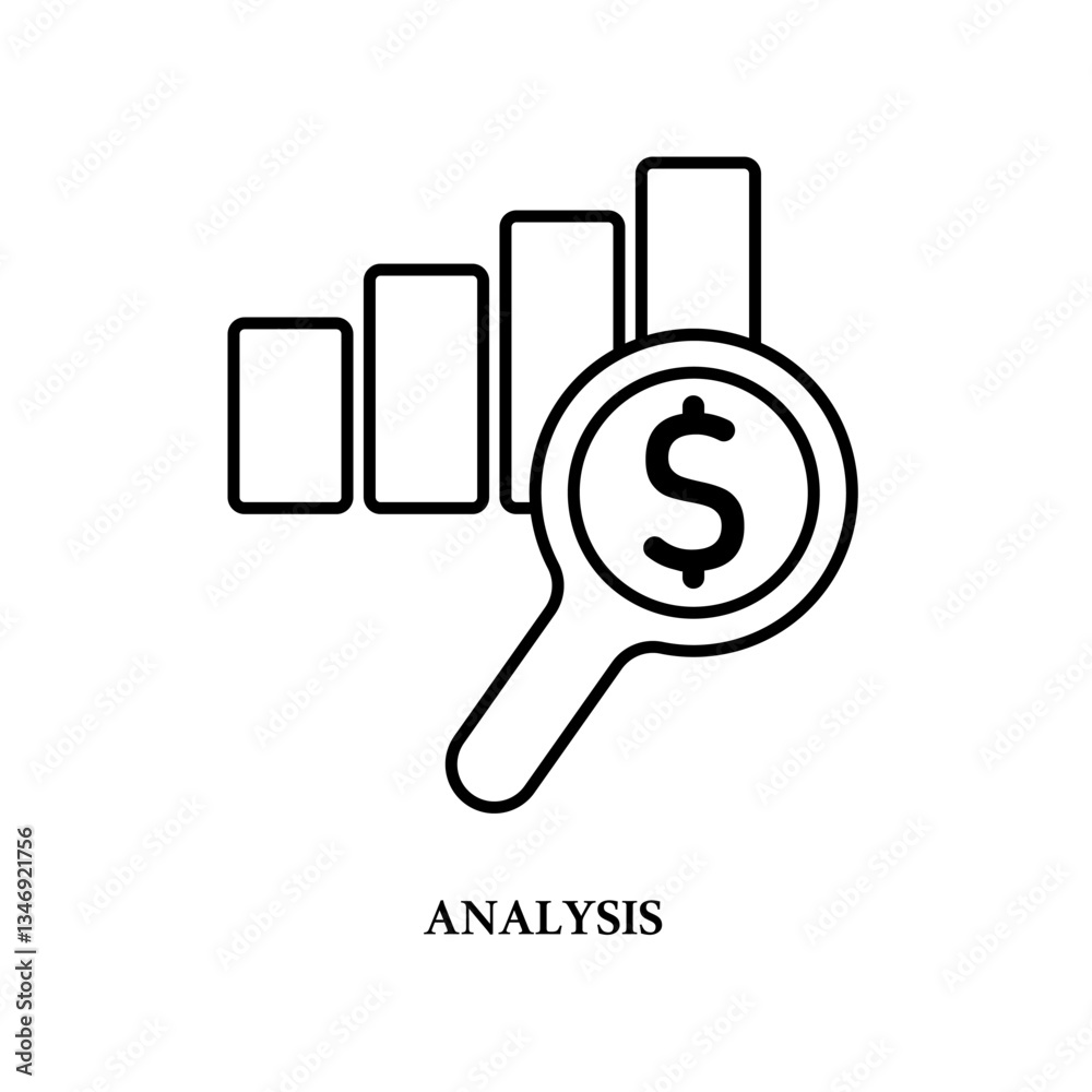 Icon a analysis, isolated against a clean background. Icon a analysis, isolated against a clean background.