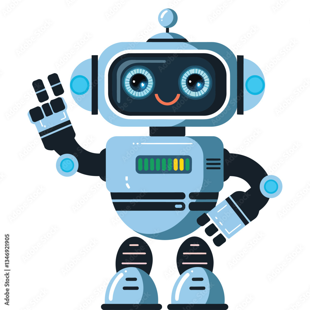 Futuristic Armored Robot. Futuristic Armored Robot.