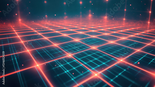 Abstract Futuristic Network Grid