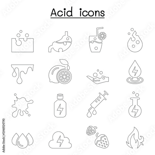 Acid icon set
