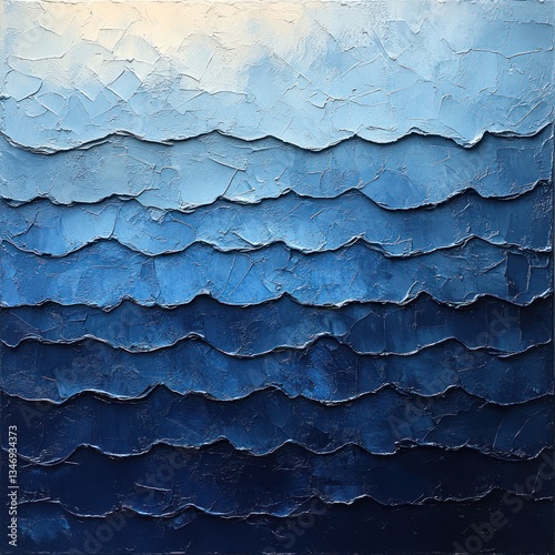 Textured fade from powder blue to navy, peaceful and profound