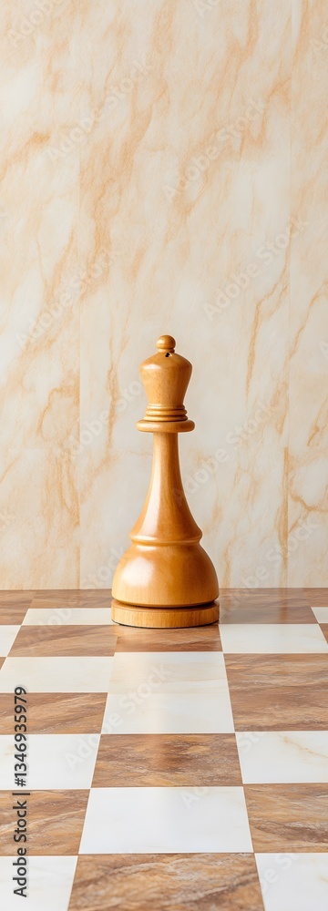A podium set within a giant chessboard, symbolizing strategy and intellect.