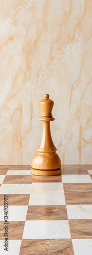 Obraz na płótnie A podium set within a giant chessboard, symbolizing strategy and intellect. w salonie