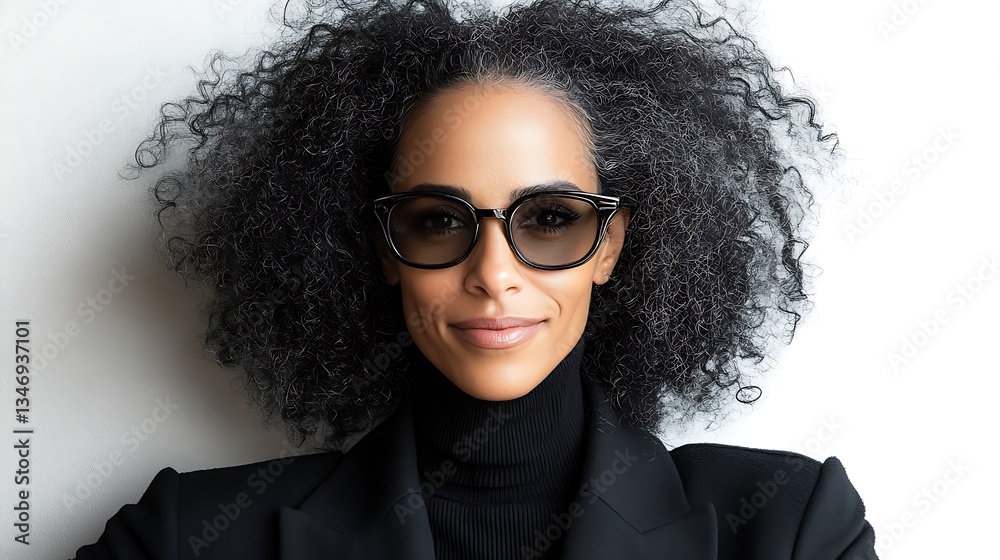 Confident Woman in Stylish Glasses. Confident Woman in Stylish Glasses.