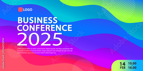 Banner to the online conference background. Colourful Paint Splash Abstract Background. pattern in full color rainbow spectrum colors. liquid shapes. Futuristic design posters. vector abstract.